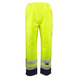 High Vis Black Bottom Safety Rain Pants