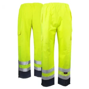 High Vis Black Bottom Safety Rain Pants