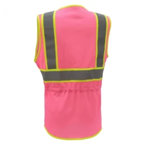 High Vis Pink Ladies Fit Mesh Safety Vest