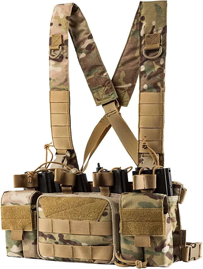 Tactical Chest Rig with Rifle & Pistol Mag Pouch